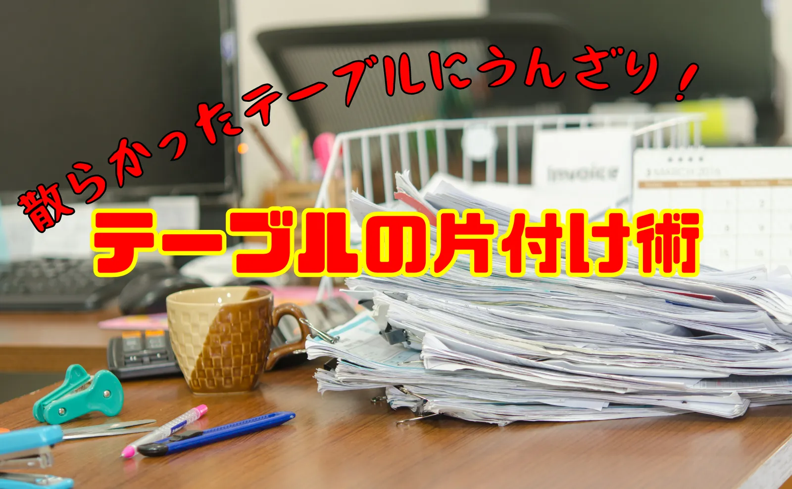 散らかったテーブルにウンザリ！テーブルの4つの片付け・収納術