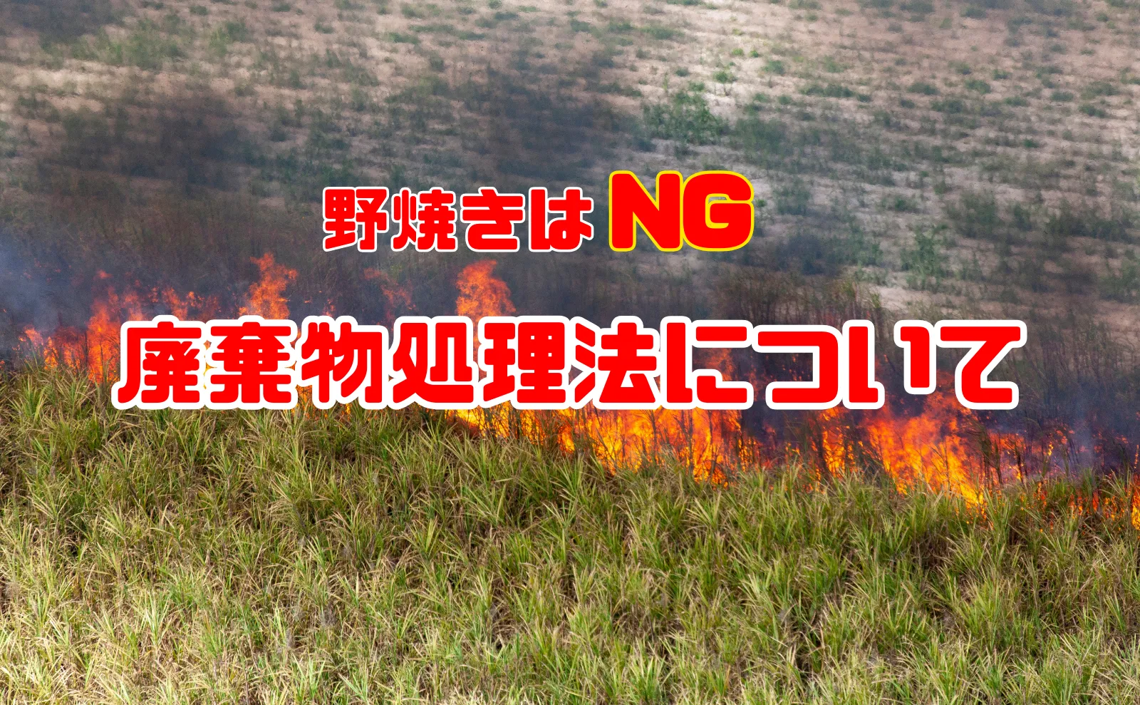 今は野焼きをしたら罰則が！？廃棄物処理法の今までとこれから