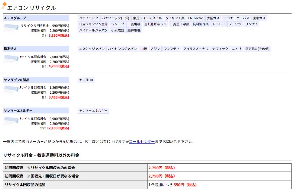 家電リサイクル回収のお申込について