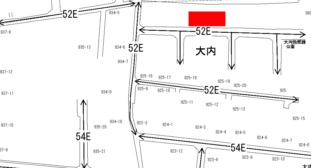 5.自分が売却したい土地が直接面している道路の路線価の単価額をもとに、土地の相場価格を算出する。下記の土地の場合は、次の通り。