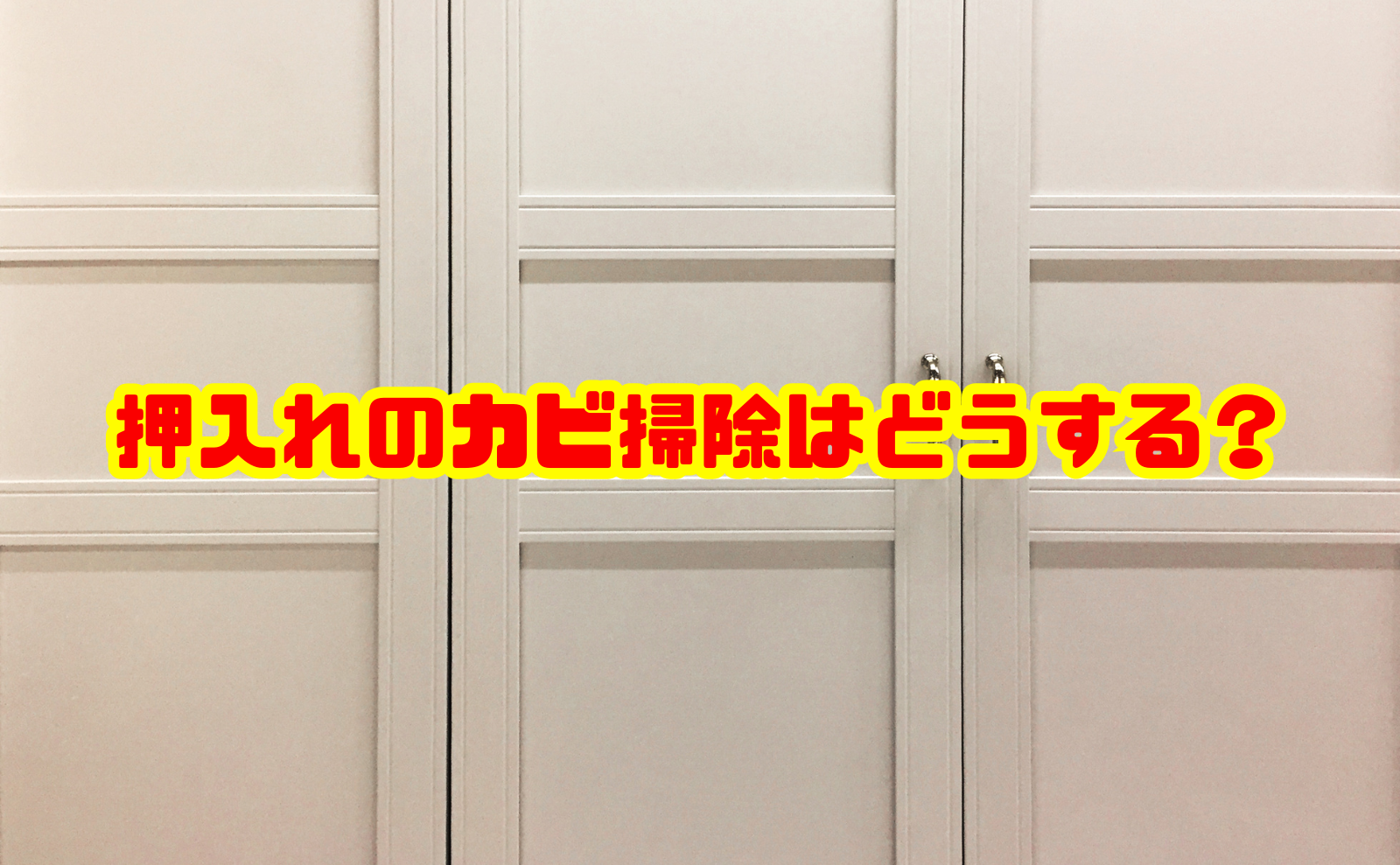 押入れのカビ掃除はどうする？取り方と再発を防ぐ湿気対策を解説